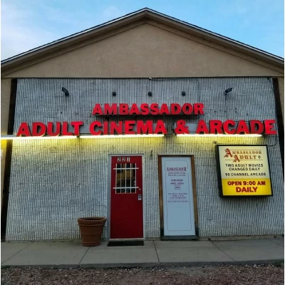 Ambassador Adult Cinema and Arcade logo