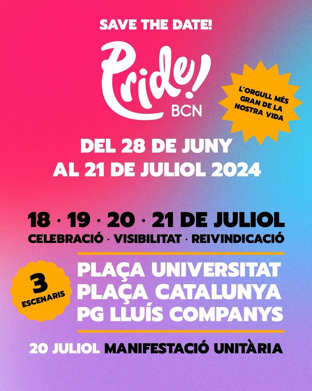 Barcelona Gay Pride 2024 logo