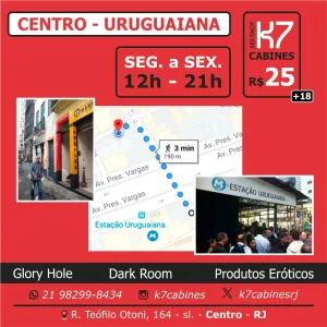 K7 Sex Shop RIO - Cabines - Cruisign Zone - Pegação gay