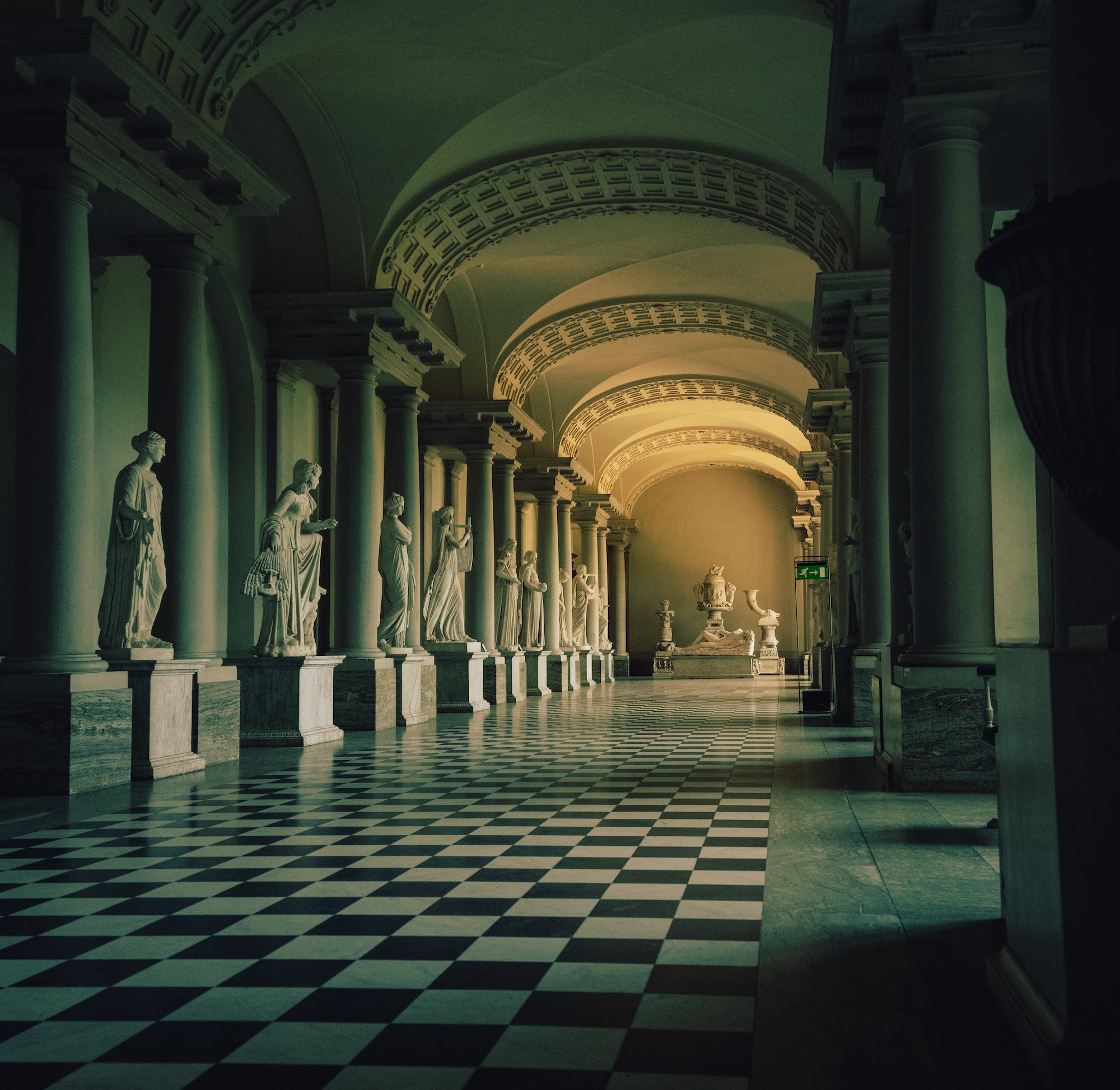 Hallway gallery at Nordiska Museet